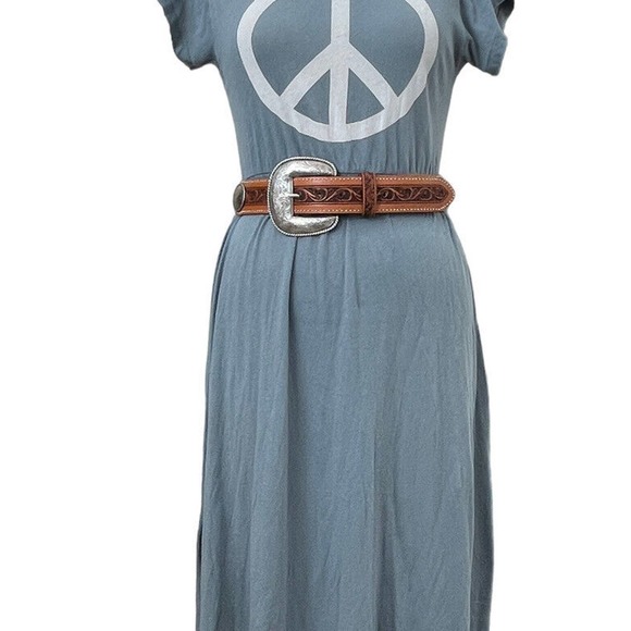 JUSTIN LEATHER WESTERN BELT VINTAGE C10114 SIZE 30 TAN / NATURAL GENTLY USED! - Picture 7 of 7